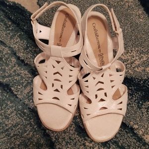 Cream Croft and Barrow wedge sandal